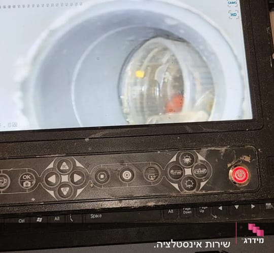 מסך מצלמת אינספקציה לצנרת עם תצוגת צינור